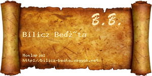 Bilicz Beáta névjegykártya